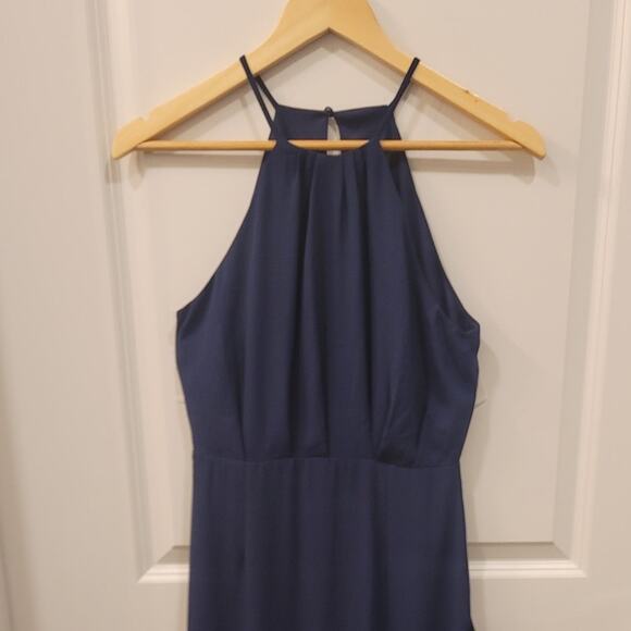 Lulus Dreamy Date Night Navy Blue Sleeveless Midi Dress - Picture 5 of 8